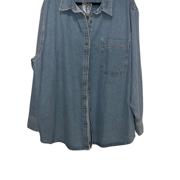 ASOS Oversized Curve Mid Wash Denim Shirt/Jacket size 16 NWOT - Picture 5 of 7